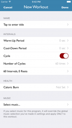 Intensity Interval Timer - iphone